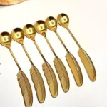 طقم معالق دهبي ريشة 6 قطع AH