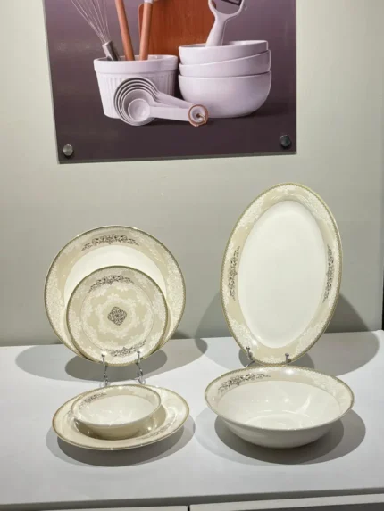 طقم عشاء بورسلين 26 قطعة بون شاينا فيينا ستايل