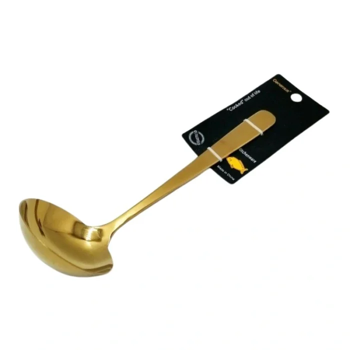 ⁦مغرفة ذهبي بيد بيضاوي⁩ - الصورة ⁦1⁩