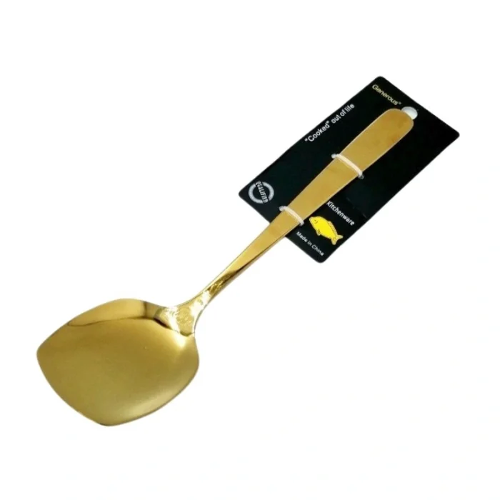 ⁦معلقة تقديم ذهبي كبيرة بيد بيضاوي⁩ - الصورة ⁦1⁩