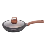 مقلاية جرانيت غطا زجاج يد سوفت خشب 28 - أهرام هوم