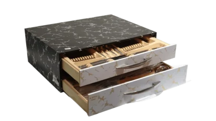 طقم معالق و شوك ستانلس ستيل 86 قطعة فضي - ارشيا