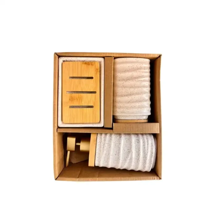 ⁦طقم حمام بورسلين 3 قطع - ZT2515⁩ - الصورة ⁦1⁩