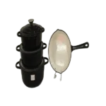 طقم حلة كاست ايرون أسود 7 قطع