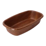 طبق خشبي بيضاوي بحافة مقاس 3