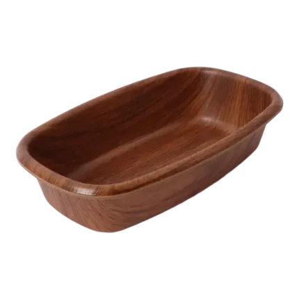 طبق خشبي بيضاوي بحافة مقاس 3