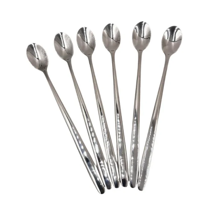 ⁦معلقة كوكتيل بيد بيضاوي 6 قطع⁩ - الصورة ⁦1⁩