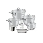 طقم كلاسيك ستانلس ستيل مشكل 15 قطعة - زينوكس