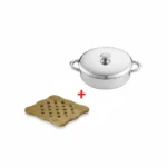 الأهرام صينية فرن ألومنيوم كلاسيك أيادي ستانلس غطا ألومنيوم 28
+
قاعدة سخن بامبو مربعة دبل