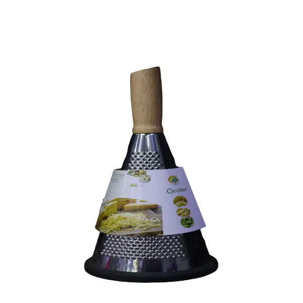 Grater-with-a-conical-wooden-handle مبشرة بيد خشب مخروطي - Image 1