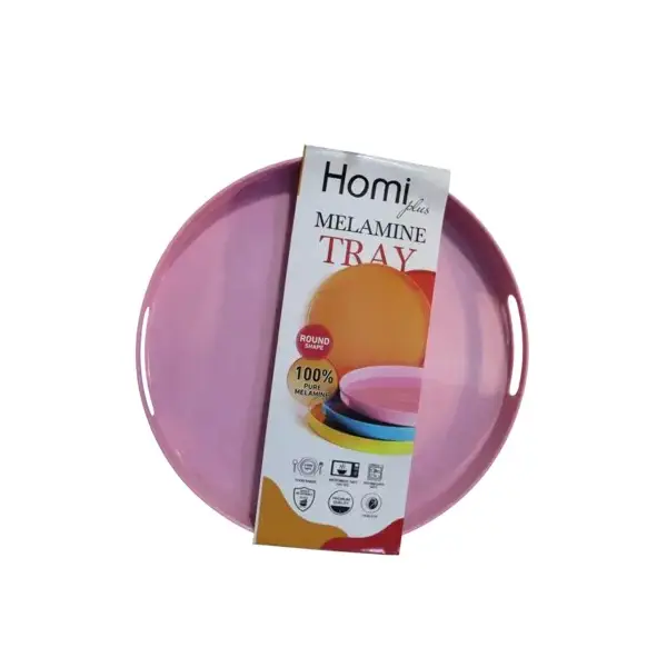 Melamine Round serving tray Pink 40