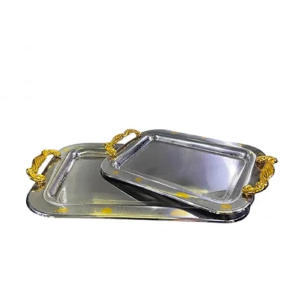 طقم صينية تقديم ستانلس فيرونا 2 قطعة