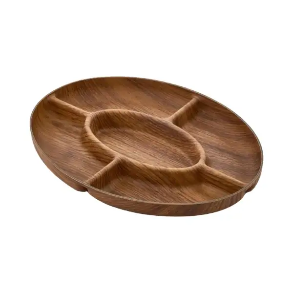 Wooden-serving-tray صينية تقديم خشبي - الصورة 1