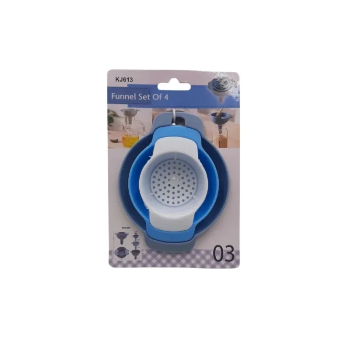 ⁦قمع بلاستيك الوان 3 قطع⁩ - الصورة ⁦1⁩