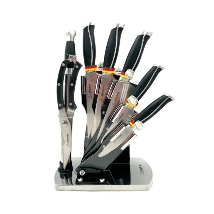 photo_5990103769070813539_y طقم سكاكين ستاند Super Rio 9 قطع - AR803 - الصورة 1